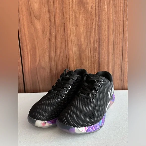 NOBULL Women's Black Space Floral Trainers W6-M4.5 - Picture 11 of 14